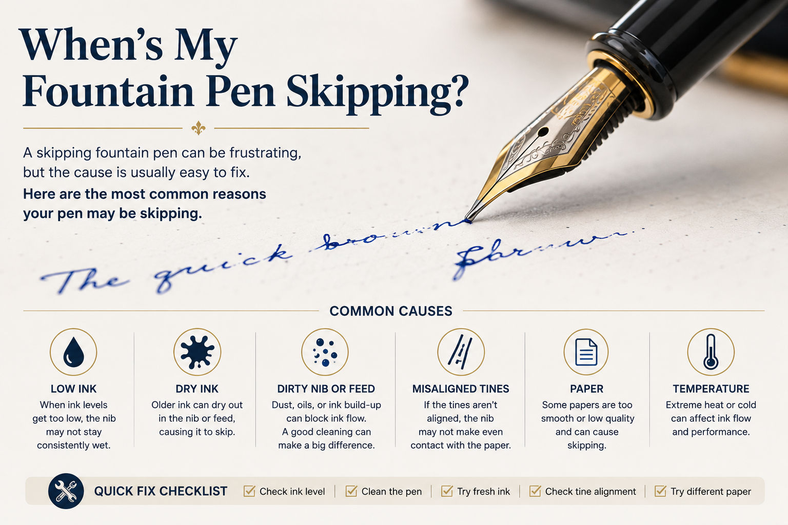 Why Is My Fountain Pen Skipping? image
