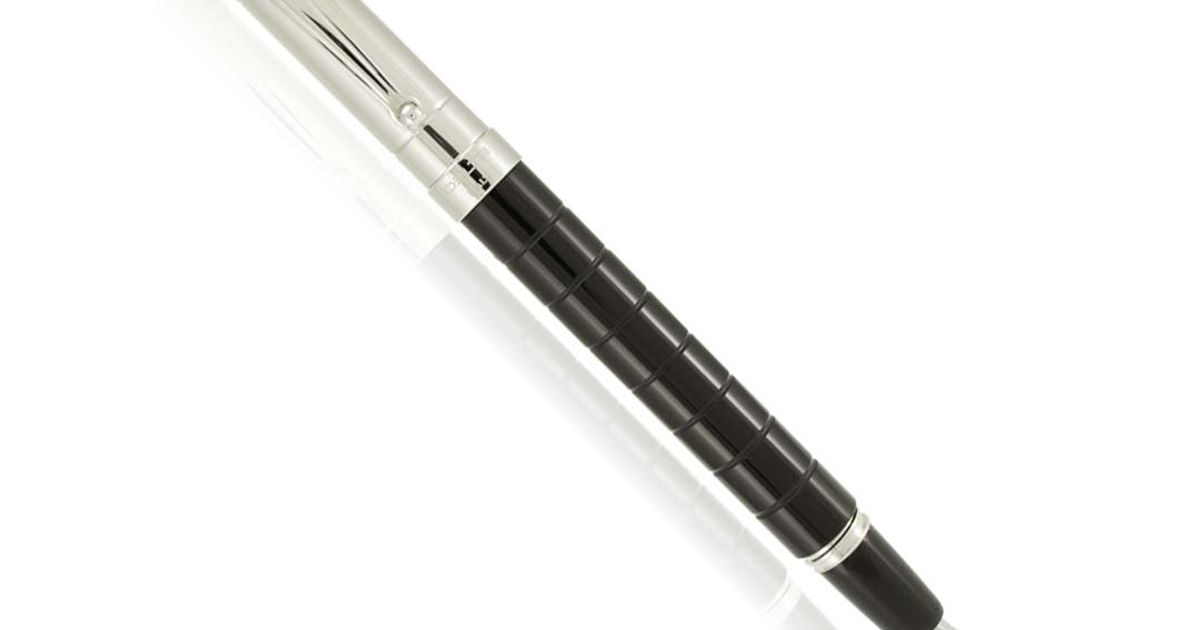 Stylo Plume DELTA Douè | Corps Acier & Jaune - Plume Medium (M) | Neuf - Fabriqué En Italie