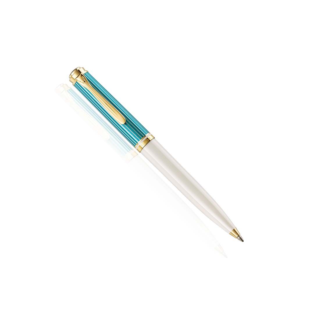 筆記具 Pelikan Souveran K600 Turquoise BP Pelikan K600 Turquoise White Ballpoint Pens