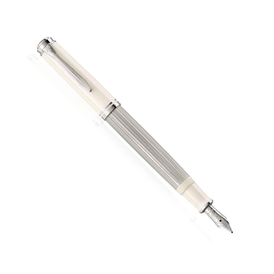 Pelikan Souveran 405 Silver-White Fountain Pen, Special Ed., 815475KIT -  Iguana Sell