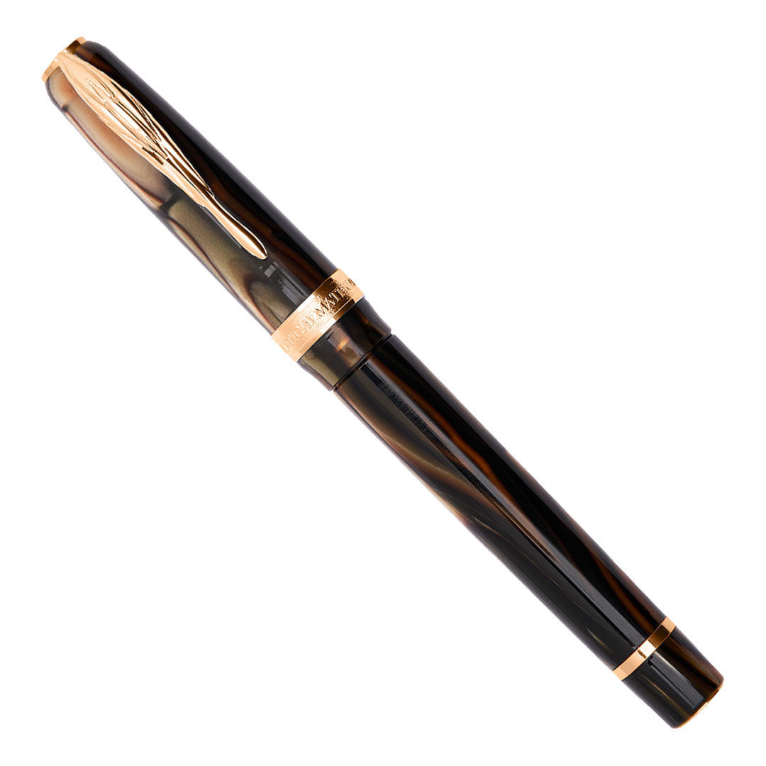 Pineider Antichi Materiali Ruffle Gold Fountain Pens