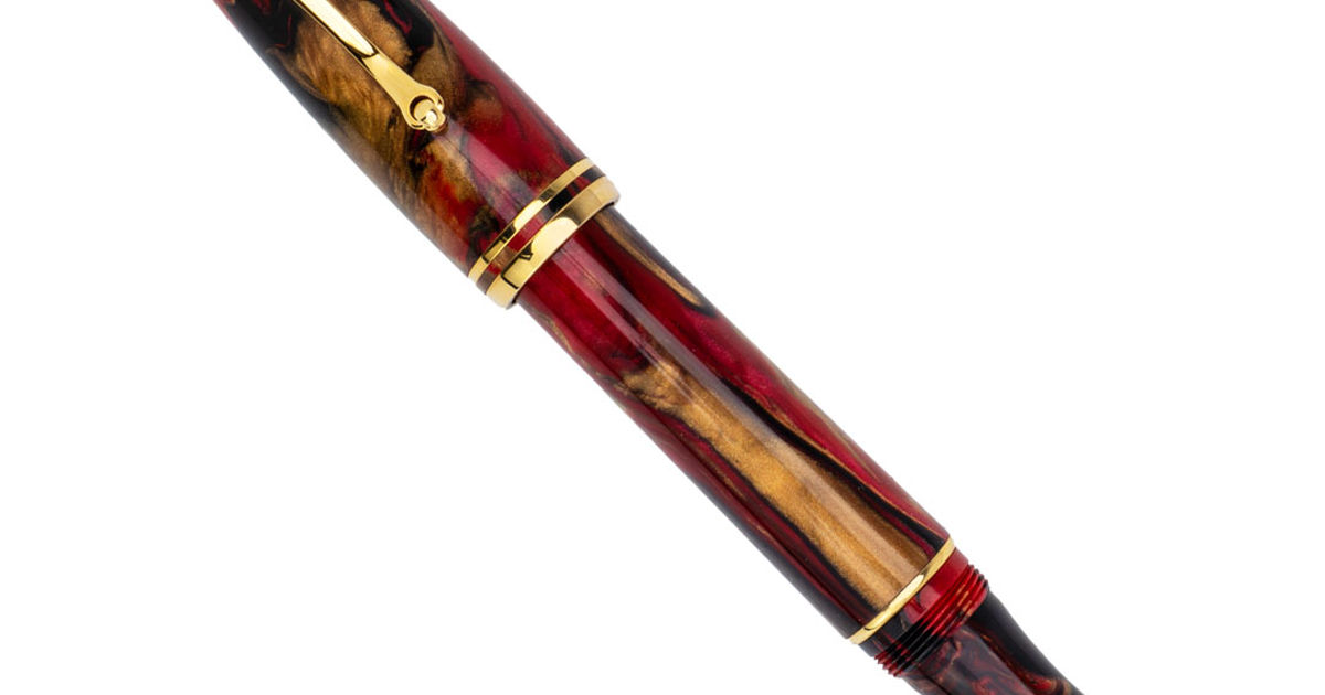 Gold Ruler Pen Maiora Ultra Ogiva Golden Rule 14kt Gold Nib Fountain Pens