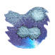 Diamine Black Edition 50ml Fountain Pen Ink color swatch in Icy Lilac (Shimmer)