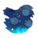 Diamine Black Edition 50ml Fountain Pen Ink color swatch in Snow Globe (Shimmer)