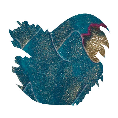 Diamine Teal Edition 50ml Fountain Pen Ink color swatch in Celestial Skies