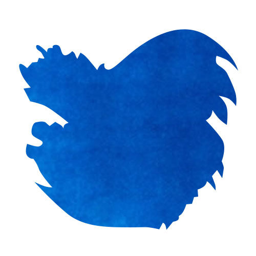 Diamine Bottled Ink(80ml) Fountain Pen Ink color swatch in Asa Blue