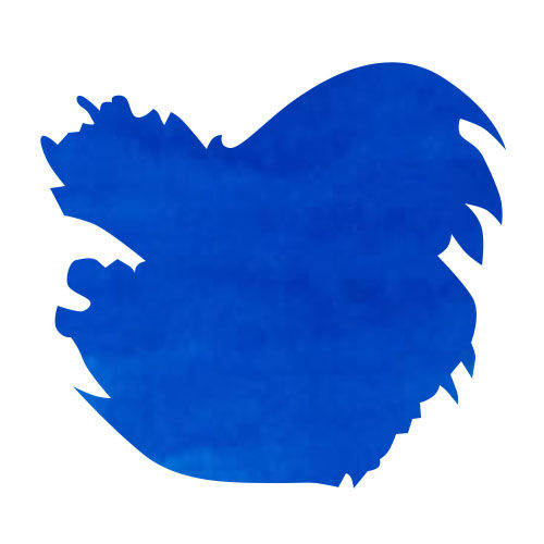 Diamine Bottled Ink(80ml) Fountain Pen Ink color swatch in Florida Blue