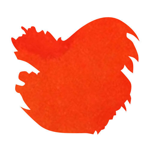 Diamine Bottled Ink(80ml) Fountain Pen Ink color swatch in Pumpkin