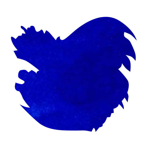Diamine Bottled Ink(80ml) Fountain Pen Ink color swatch in Sapphire Blue