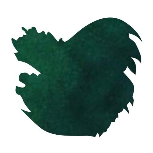 Diamine Bottled Ink(80ml) Fountain Pen Ink color swatch in Sherwood Green