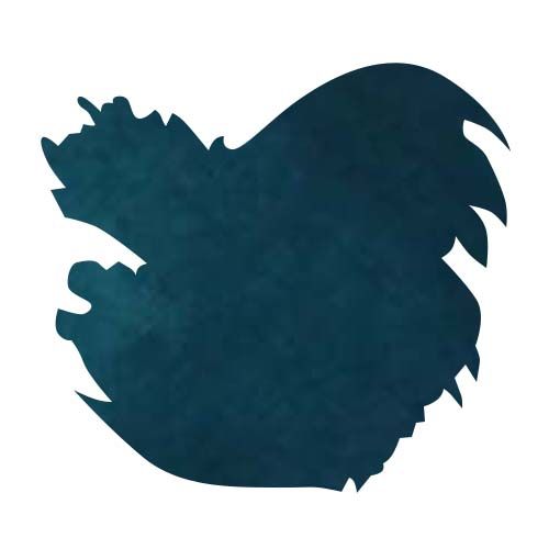 Diamine Bottled Ink(80ml) Fountain Pen Ink color swatch in Teal
