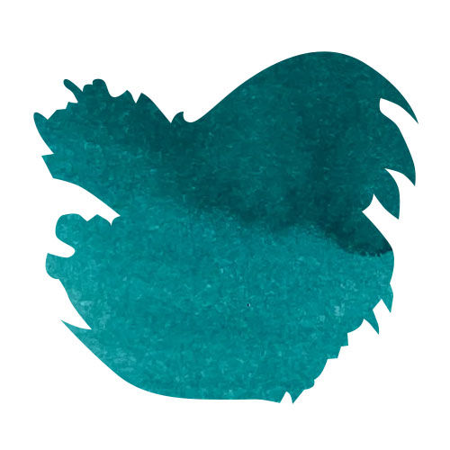 Sailor USA 50 State(20ml) Fountain Pen Ink color swatch in New Mexico (Turquoise Blue)