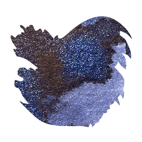Ferris Wheel Press Frosted Carnival Collection 38ml Fountain Pen Ink color swatch in Crystal Blue Legacy