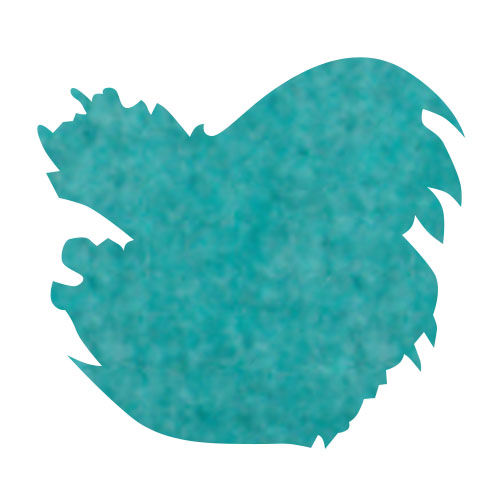 Diamine Forever (50ml) Fountain Pen Ink color swatch in Aqua Surf