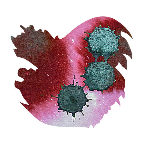 Diamine Black Edition 50ml Fountain Pen Ink color swatch in Sleigh Ride (Extreme Sheen)