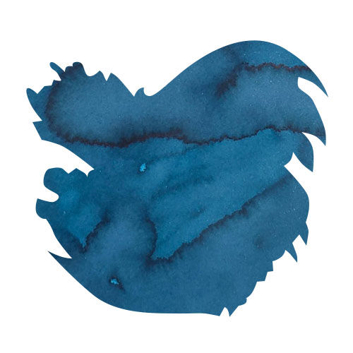Van Diemans Ink The World Oceans Collection 40ml Fountain Pen Ink color swatch in Indian Monsoon Current