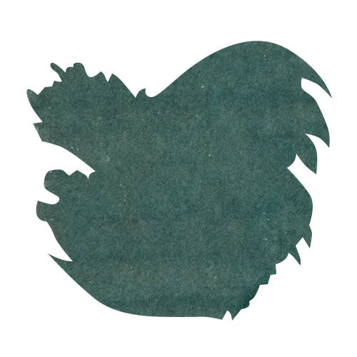 Diamine Teal Edition 50ml Fountain Pen Ink color swatch in Fir & Fog